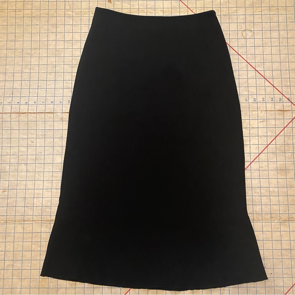 Bety black lined maxi skirt, size 6, flared hem panel versatile skirt